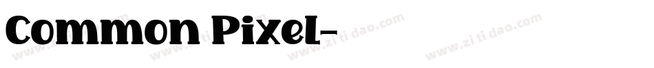Common Pixel字体转换